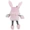 12" Pink Bunny Ears Sitting Easter Gnome with Dangling Legs